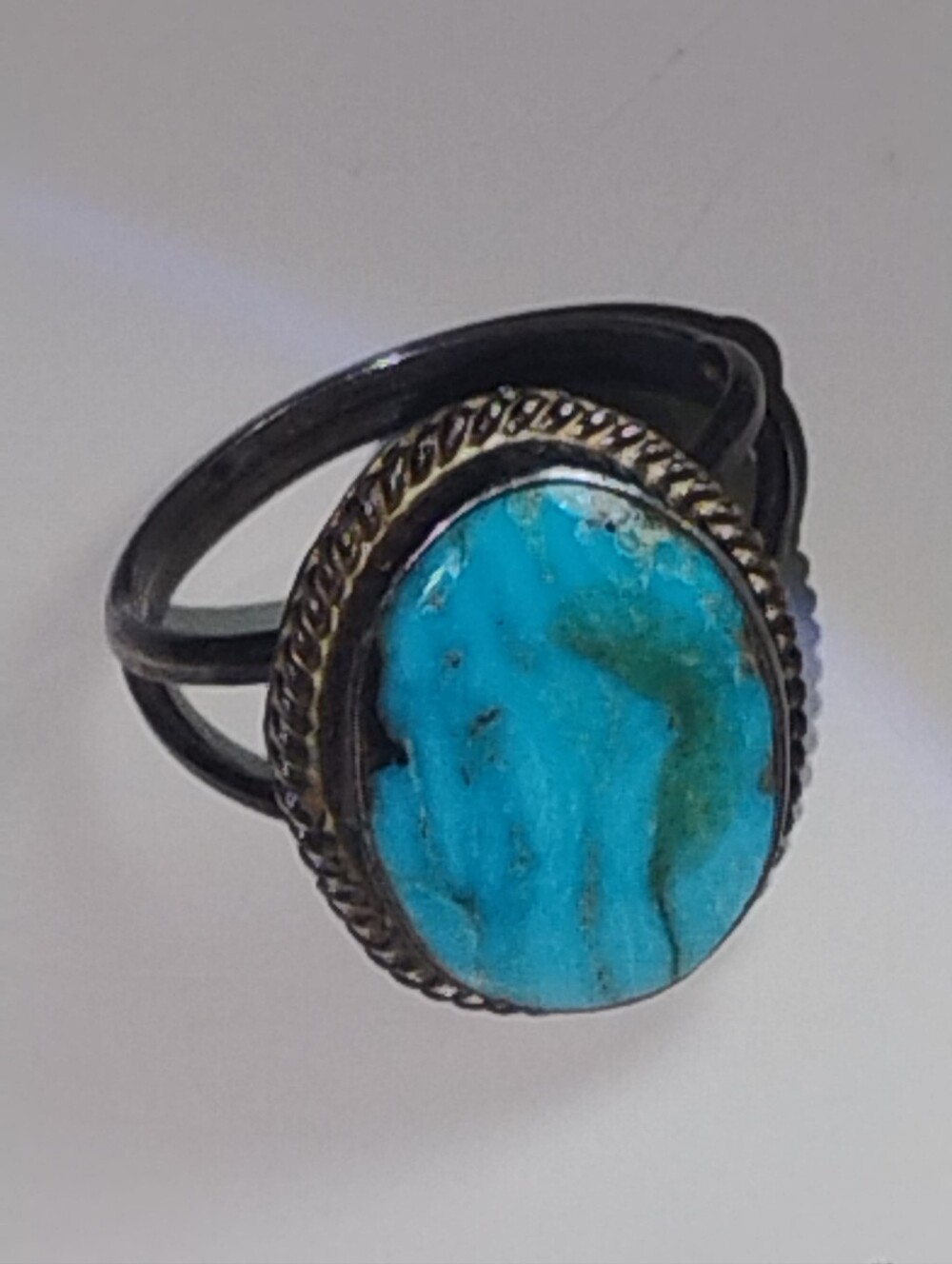 Vintage Southwestern Turquoise Ring Size  9